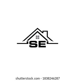 creative minimalist letter SE initials logo