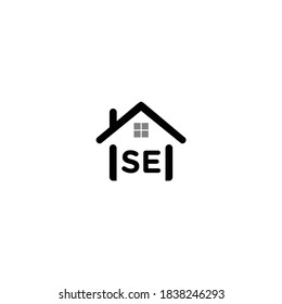 creative minimalist letter SE initials logo