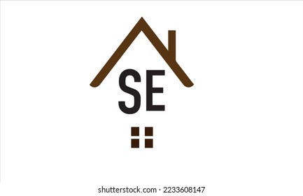 creative minimalist letter SE initials logo