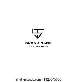 Creative and Minimalist Letter ST TS Logo Abstract Design Editable in Vector
