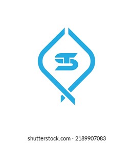 Icono de diseño de logotipo ST TS de carta creativa y minimalista