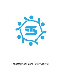 Creative and Minimalist Letter ST TS Logo Design Icon
