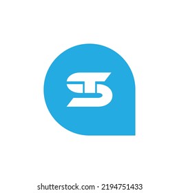 Designsymbol für kreatives und minimalistisches Letter ST TS-Logo