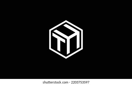 Creative Minimalist Letter TH Logo Design , Minimal TH Monogram