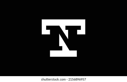 Creative Minimalist Letter TN NT Logo Design , Minimal NT TN Monogram