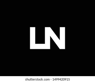 Creative and Minimalist Letter UN Logo Design Icon |Editable in Vector Format in Black and White Color