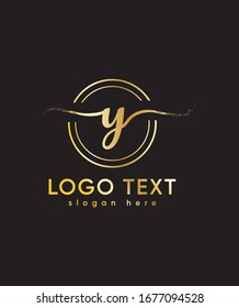 Creative and Minimalist Letter Y  Logo Design Icon, Editable in Vector Format in Black and White Color