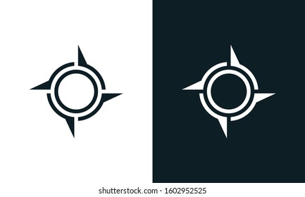 Creative minimalist line art Navigation logo.