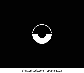 Creative and Minimalist Logo Design of Letter O NU UN, Editable in Vector Format in Black and White Color