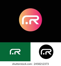 Creative and Minimalist Logo and Icon  Design of Letter AR, RA  Editable in Vector Format