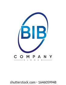 Letra con logotipo creativo y minimalista con combinaciones B, I y B. Combinaciones de 3 letras