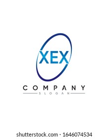 Kreative und minimalistische Logo Buchstaben Kombinationen X, E und X. 3 Buchstabenkombinationen