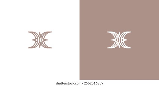 Creative and Minimalist Logo moon and star