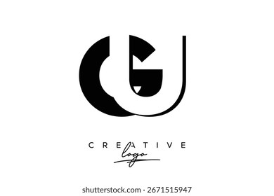 Logotipo creativo minimalista de espacio negativo más tarde con monograma moderno para marca y logotipo de marca comercial con letras iniciales Diseño de logotipo para marca.