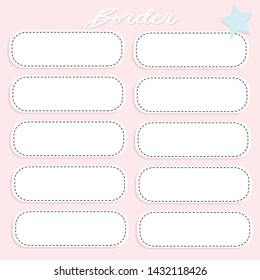 Creative minimalist  paper style tape border.vector
