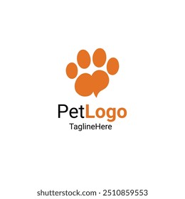 Design criativo minimalista logotipo animal de estimação | Logotipo Paw | Logotipo moderno