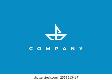 creative minimalist sailboat logo design