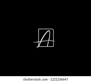 Creative Minimalist Signature Initial Letter A Logotype