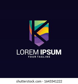 Creative minimalist simple K logotype design concept. Eps 10