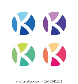 Creative minimalist simple K logotype design concept. Eps 10