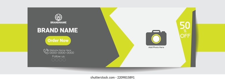 Creative minimalist social media post template. Simple banner sale template. Promotional banner template