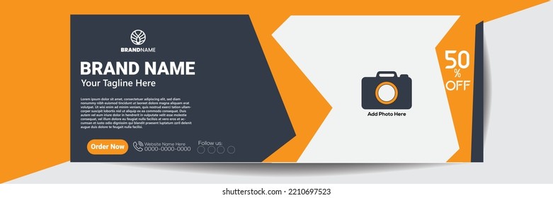 Creative minimalist social media post template. Simple banner sale template. Promotional banner template