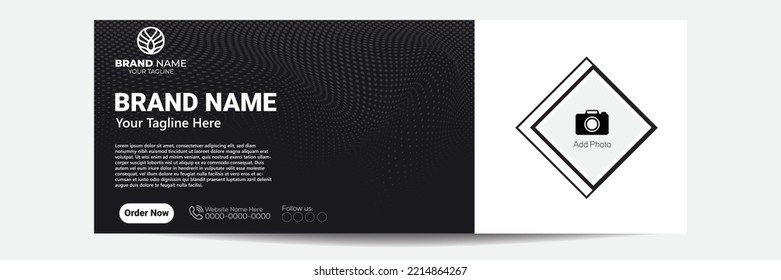 Creative minimalist social media post template. Simple banner sale template. Promotional banner template