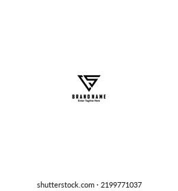 Creative Minimalist Solid Letter CS Iconic Logo Design Using Letters CS in black