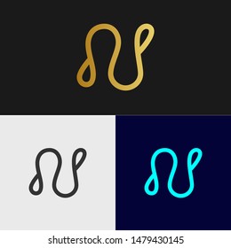 Creative Minimalist Solid Letter N Iconic Logo Design Using Letters N
