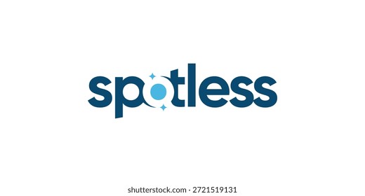 Creative minimalist spotless logo template. Cleaning service symbol, sparkle star in letter O logo design vector illustration.