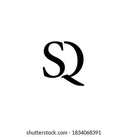 creative minimalist SQ vector initials logo