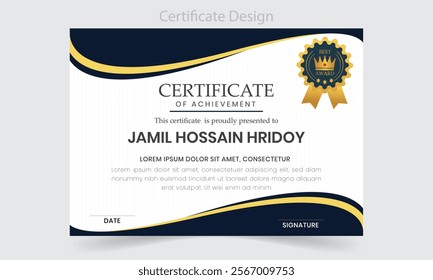 Creative Minimalist Templet Certificate Design
