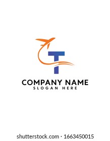 Creative and Minimalist Travel Logo with T Letter Combinations 