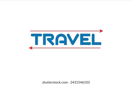 Creative  Minimalist Travel Wordmark Typography Logo Design Vector