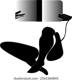 A creative minimalist vector illustration featuring two legs, two hands, and a book, symbolizing learning, exploration, and movement. 