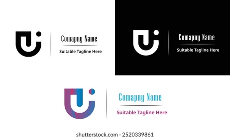 Creative, minimalist vector logo, perfect for startups and modern businesses. A stylized "U" enclosed in a circular frame symbolizes unity, progress, and stability.