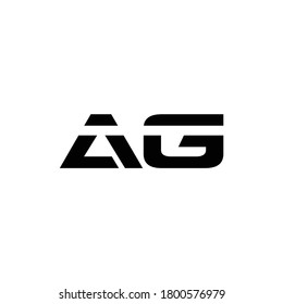 Logo der kreativen minimalistischen Vintage Vektorgrafik AG
