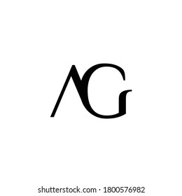 creative minimalist vintage vector AG initials logo