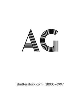 Logo der kreativen minimalistischen Vintage Vektorgrafik AG