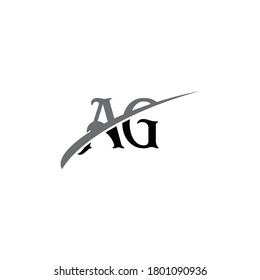 creative minimalist vintage vector AG initials logo