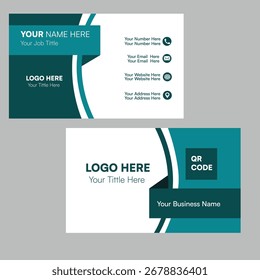 Layout de design de cartão visitante minimalista criativo em formato vetorial