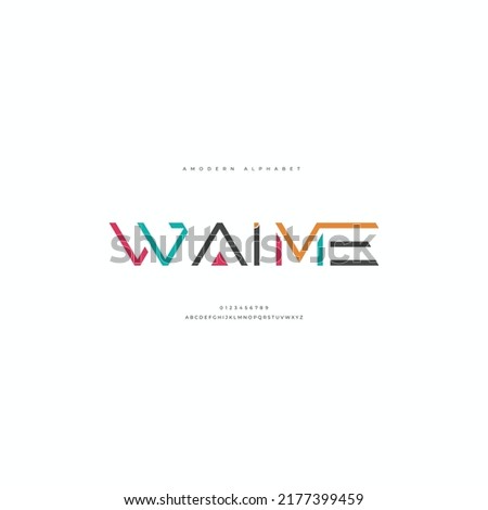 Creative minimalist waime logo design vector template
