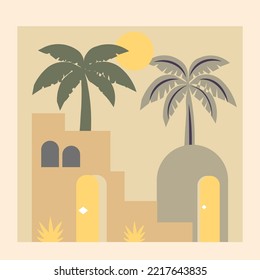 Afiche de arquitectura minimalista creativa arte abstracto