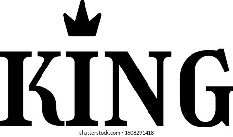 Creative Minimalistic Logo Word King Black Stock Vector (Royalty Free ...