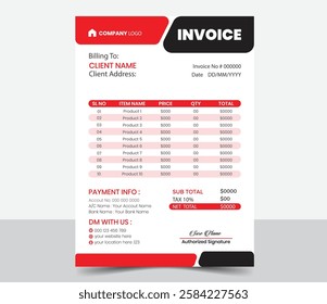 Creative Minimalistic Visual Business Invoice Design