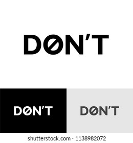 Creative Minimalistist Don't Logo Design