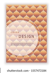 Creative minimum template for cover design, vector abstract background. Modern pattern in soft gradient shapes composition brown-yellow-orange colors for creating flyers, banners, posters, card