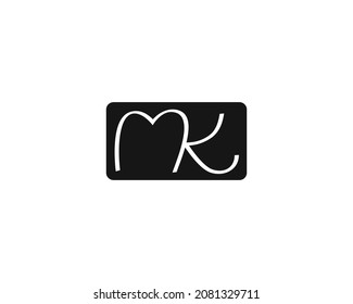 Vector de diseño de logotipo MK de carta creativa