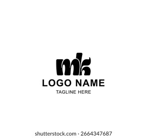 Kreatives MK-Logo-Design, Letter MK-Logo-Design, Vektorvorlage
