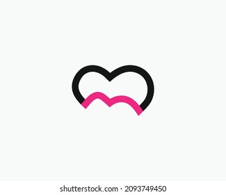 Creative MM Letter Logo Template Vector Design
